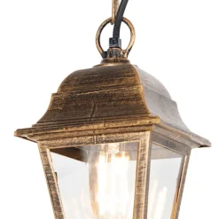 QAZQA Klassische Außenpendelleuchte Antikgold IP44 - Hauptstadt