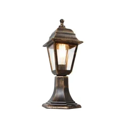 QAZQA Klassische Außenstange Gold 44 cm IP44 - Hauptstadt