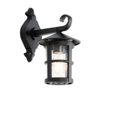 QAZQA Klassische Außenwandlaterne schwarz IP44 - Herb