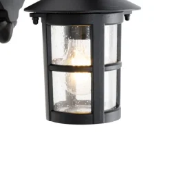 QAZQA Klassische Außenwandlaterne schwarz IP44 - Herb