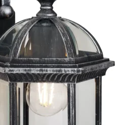 QAZQA Klassische Außenwandleuchte Antik Silber IP44 - Glasgow