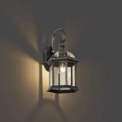 QAZQA Klassische Außenwandleuchte Antik Silber IP44 - Glasgow