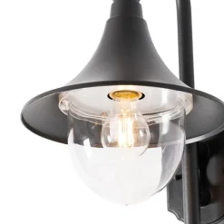 QAZQA Klassische Außenwandleuchte schwarz IP44 - Daphne