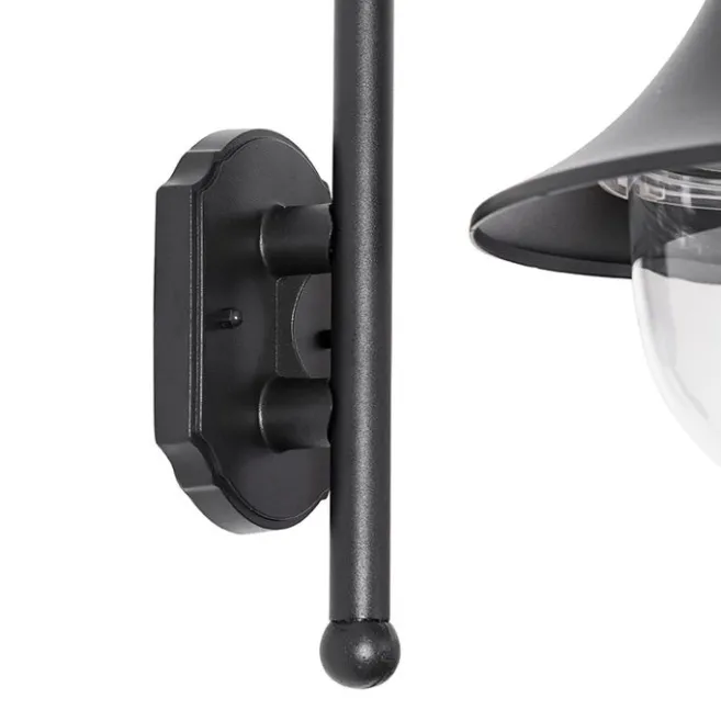 QAZQA Klassische Außenwandleuchte schwarz IP44 - Daphne