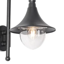 QAZQA Klassische Außenwandleuchte schwarz IP44 - Daphne