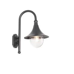 QAZQA Klassische Außenwandleuchte schwarz IP44 - Daphne