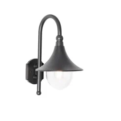 QAZQA Klassische Außenwandleuchte schwarz IP44 - Daphne