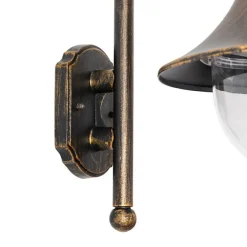 QAZQA Klassische Außenwandleuchte Antikgold IP44 - Daphne