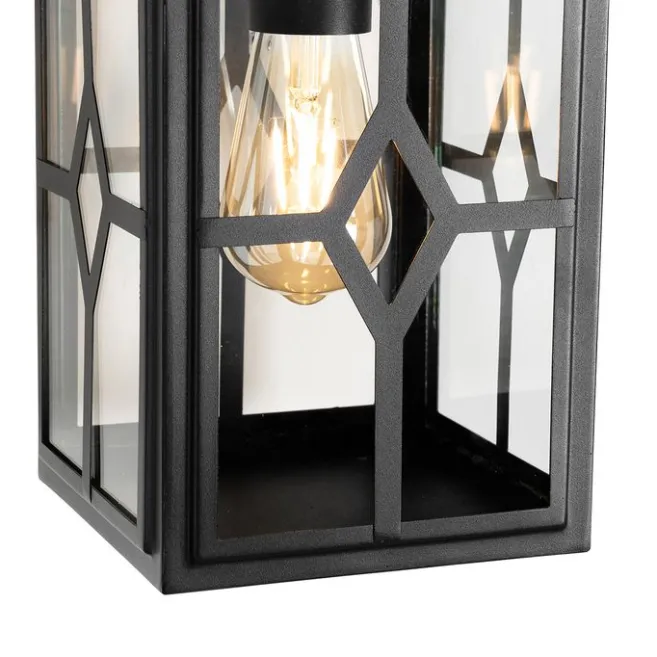 QAZQA Klassische Außenwandleuchte schwarz IP44 - Dover