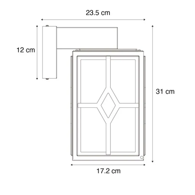 QAZQA Klassische Außenwandleuchte schwarz IP44 - Dover