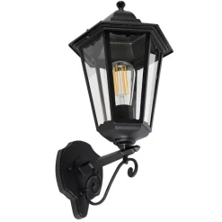 QAZQA Klassische Außenwandleuchte schwarz IP44 - Havana Up