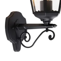 QAZQA Klassische Außenwandleuchte schwarz IP44 - Havana Up