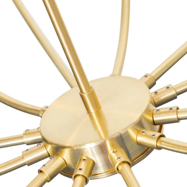 QAZQA Klassische Hängelampe Gold mit Glas 12 Lichter - Elien