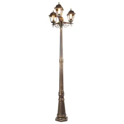 QAZQA Klassische Laterne Antikgold 3-Licht IP44 - Hauptstadt