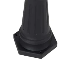 QAZQA Klassische Laterne schwarz 3-Licht IP44 - Hauptstadt