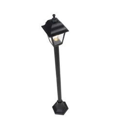 QAZQA Klassische Laterne schwarz 122 cm - Hauptstadt