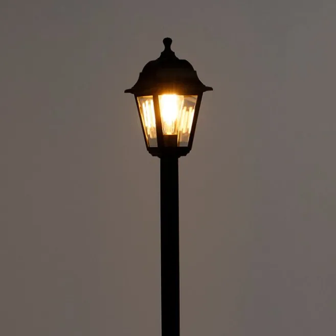QAZQA Klassische Laterne schwarz 122 cm - Hauptstadt