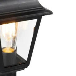 QAZQA Klassische Laterne schwarz 122 cm - Hauptstadt