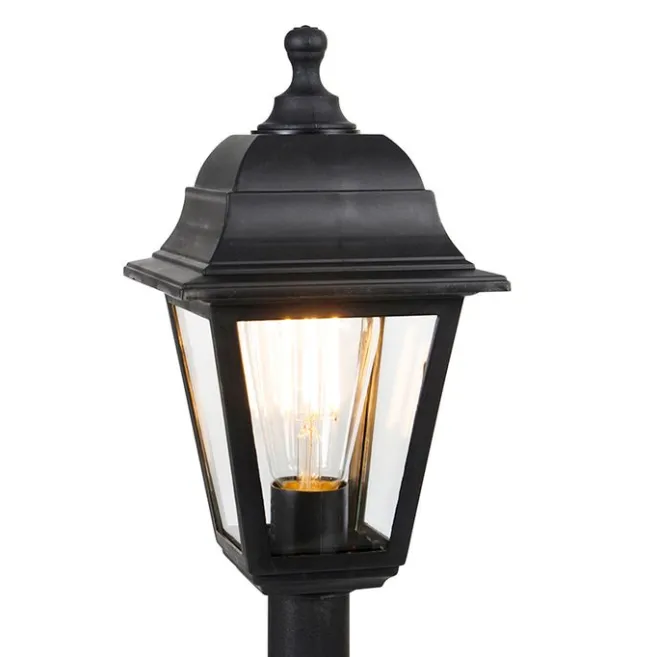 QAZQA Klassische Laterne schwarz 122 cm - Hauptstadt