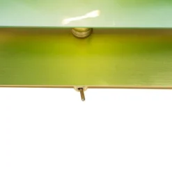 QAZQA Klassische Notar-Wandleuchte aus Messing mit grünem Glas – Banker