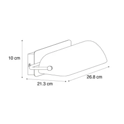 QAZQA Klassische Notar-Wandleuchte aus dunkler Bronze mit grünem Glas – Banker