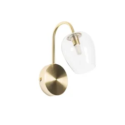 QAZQA Klassische Wandlampe Gold mit Glas - Elien