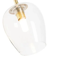 QAZQA Klassische Wandlampe Gold mit Glas - Elien
