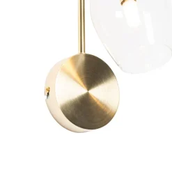 QAZQA Klassische Wandlampe Gold mit Glas - Elien