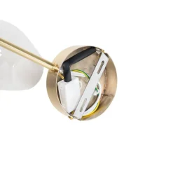 QAZQA Klassische Wandlampe Gold mit Glas - Elien