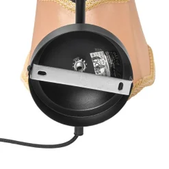 QAZQA Klassische Wandlampe schwarz mit Lampenschirm gold - Nona