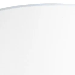 QAZQA Klassische Wandleuchte goldfarbener Stoffschirm weiß - Cas