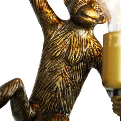QAZQA Klassische Wandleuchte Gold - Affe Animal