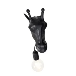 QAZQA Klassische Wandleuchte Schwarz - Tier Giraffe