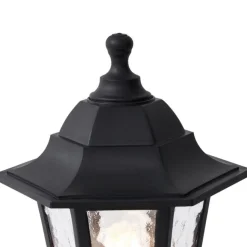 QAZQA Klassische Wegeleuchte schwarz 122cm IP44 - New Haven Gehämmert