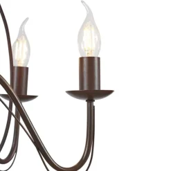 QAZQA Klassischer Kronleuchter Rostbraun 5-flammig - Giuseppe