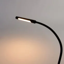 QAZQA Klemm-Schreibtischleuchte schwarz inkl. LED mit Touchdimmer - Lionard