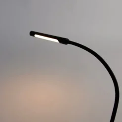 QAZQA Klemm-Schreibtischleuchte schwarz inkl. LED mit Touchdimmer - Lionard