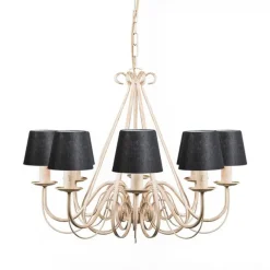 QAZQA Kronleuchter creme mit Klemmkappe 12 cm schwarz - Giuseppe 8