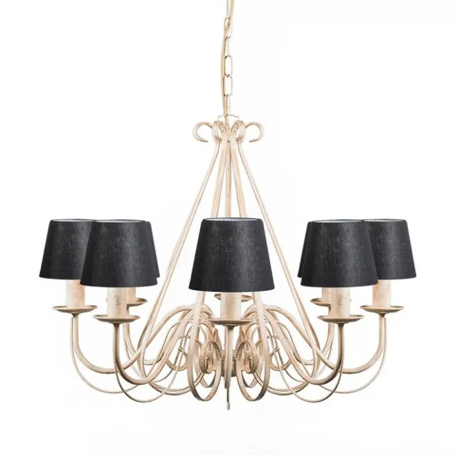 QAZQA Kronleuchter creme mit Klemmkappe 12 cm schwarz - Giuseppe 8