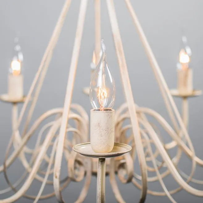 QAZQA Kronleuchter creme mit Klemmkappe 12 cm schwarz - Giuseppe 8