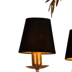 QAZQA Kronleuchter Gold mit schwarzen Farbtönen 5-Licht - Botanica