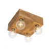 QAZQA Land Deckenleuchte dunkles Holz 4-Licht - Block
