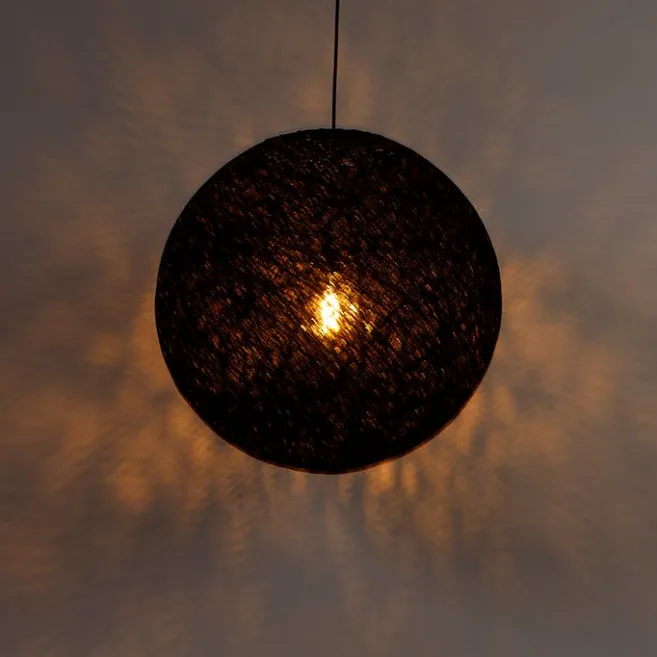 QAZQA Land Hängelampe schwarz 60 cm - Corda