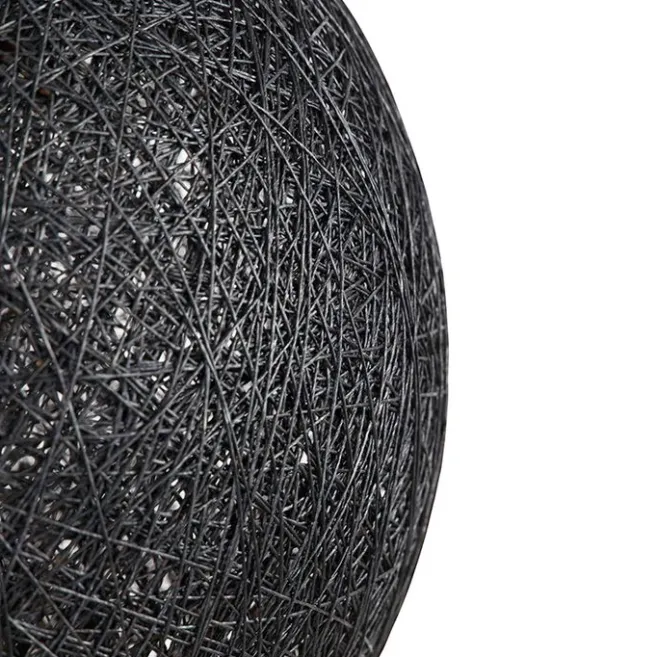 QAZQA Land Hängelampe schwarz 60 cm - Corda