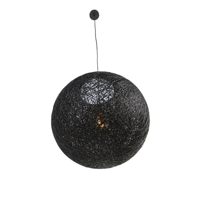 QAZQA Land Hängelampe schwarz 60 cm - Corda