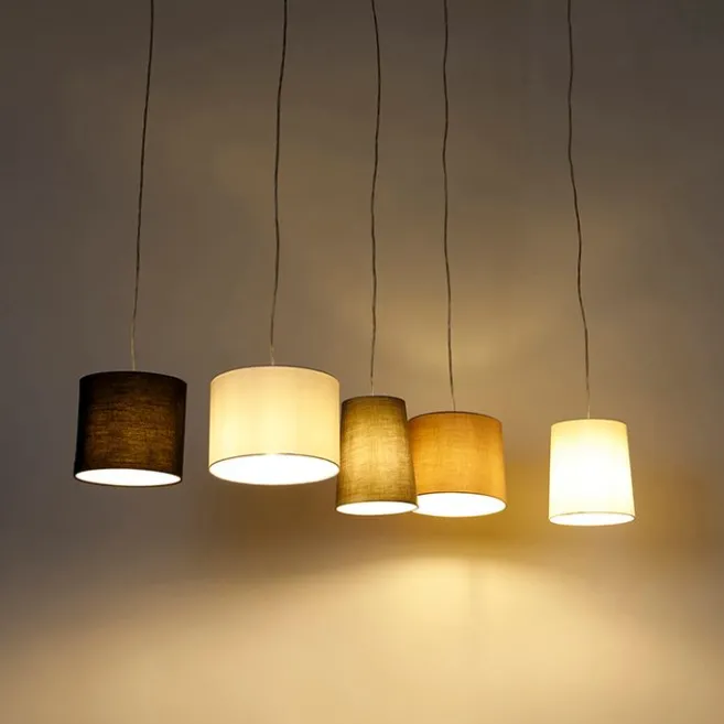 QAZQA Land Hängelampe Stahl 5-Licht - Hermina