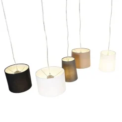 QAZQA Land Hängelampe Stahl 5-Licht - Hermina