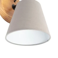 QAZQA Land Wandlampe Holz mit grau - Cupy