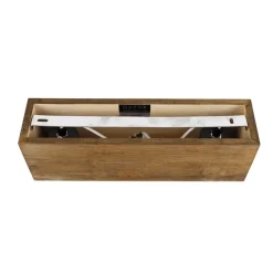 QAZQA Landdeckenstrahler Holz 2-Licht - Block