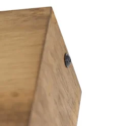 QAZQA Landdeckenstrahler Holz 2-Licht - Block